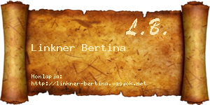 Linkner Bertina névjegykártya